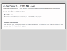 Tablet Screenshot of medicalresearch.inescporto.pt